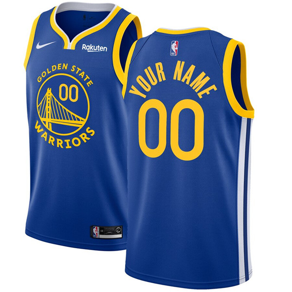 Men's Blue Golden State Warriors Active Player Custom Stitched Basketball Jersey